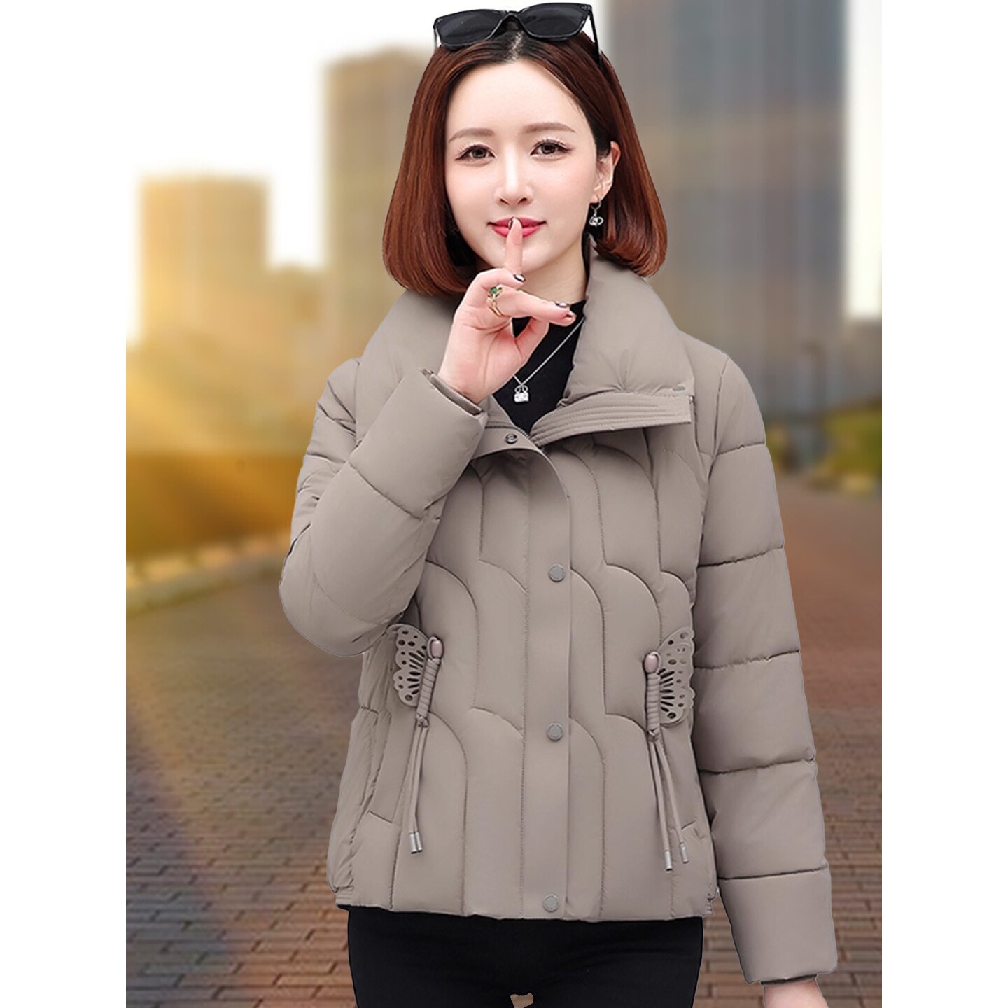 撤柜短款羽绒棉衣棉服女士年冬季新款小个子中老年妈妈小棉袄外套