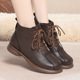 真皮高帮加绒羊毛女棉鞋 大码 皮鞋 撤柜秋冬女鞋 保暖妈妈鞋 系带短靴
