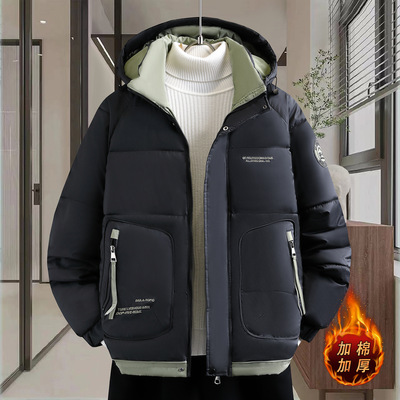 唯品会青少年棉衣冬季男款初中高中学生加厚保暖羽绒棉服大童冬装