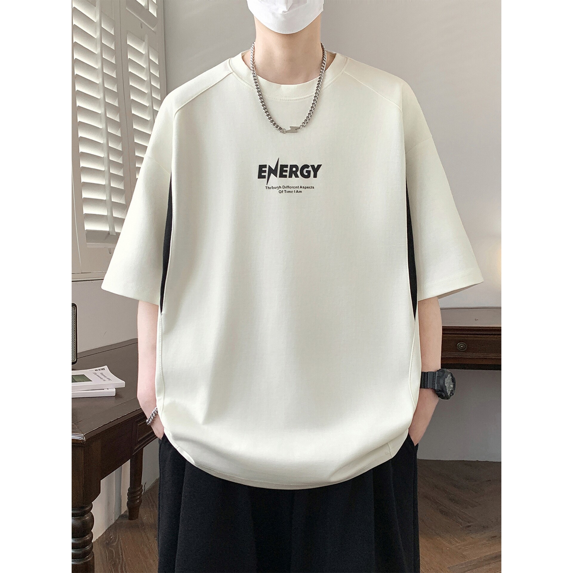 撤柜青少年短袖t恤男孩新款初中高中学生半袖体恤大童夏装上衣服