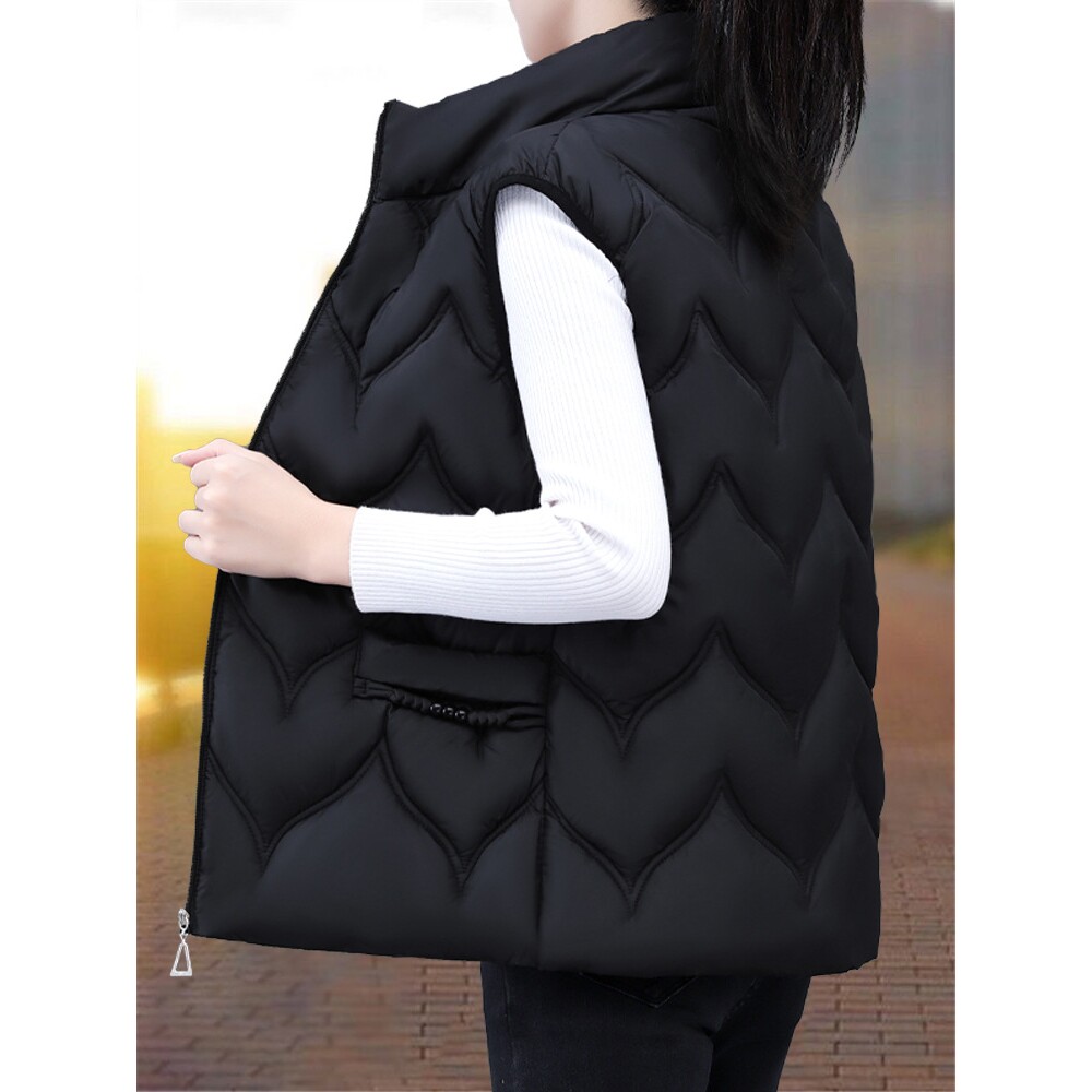 撤柜羽绒棉马甲女款新款外穿秋冬季中年妈妈保暖女士棉背心马夹