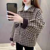 撤柜洋气外穿小香风外套年针织开衫 加厚 上衣短款 女冬季 外套潮新款