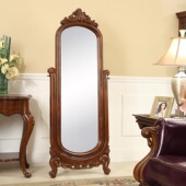 高档别墅古典家具简欧纯实木FW93 欧式 美式 12穿衣镜礼仪镜落地镜