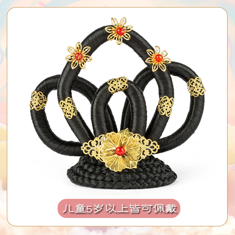 儿童汉服假仙女飞天发髻