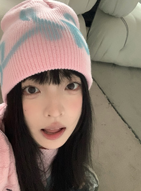 毛线帽逛街个性男女同款秋冬