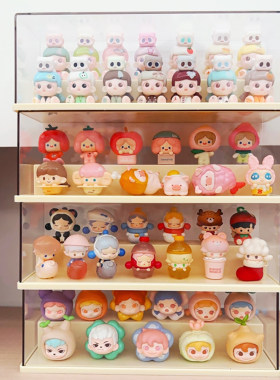 萌粒展示盒泡泡玛特盲盒收纳架