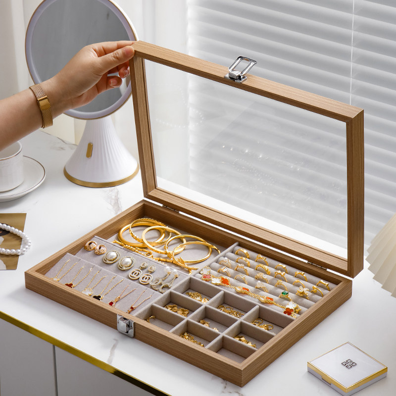 精致首饰收纳盒耳环耳钉饰品盒项链戒指手镯绒布四合一珠宝首饰盒,收纳整理,首饰盒,淘宝优惠券,粉丝福利购,淘宝优惠卷