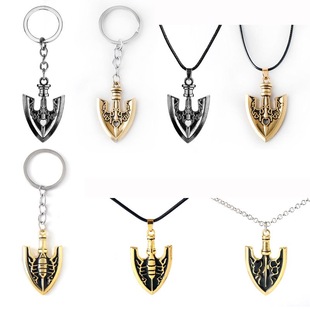 动漫JOJO 奇妙冒险石之海替身之箭虫箭项链金色箭头挂件钥匙扣