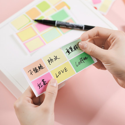 觅思德文Mr.mat彩色标签贴纸手写防水小标签收纳便签小圆点姓名贴