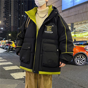 青少年棉服外套男款初中高中学生加厚保暖棉袄子帅气大童冬装棉衣