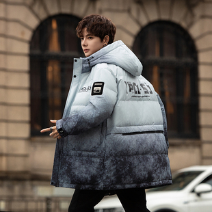 冬季羽绒棉服外套男孩初中高中学生大童冬装棉袄青少年中长款棉衣
