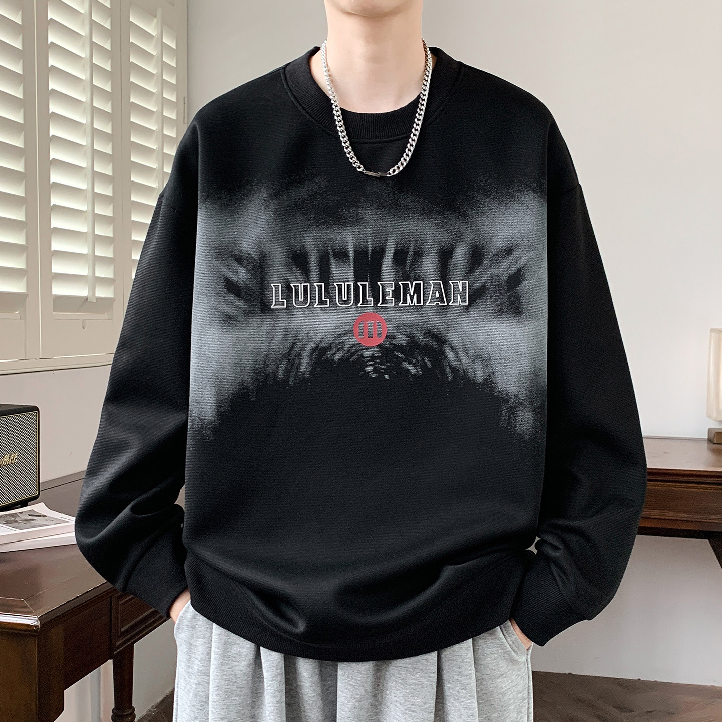 春秋季圆领卫衣男长袖t恤初中高中学生青少年大童男装打底衫上衣,男装,卫衣,淘宝优惠券,粉丝福利购,淘宝优惠卷