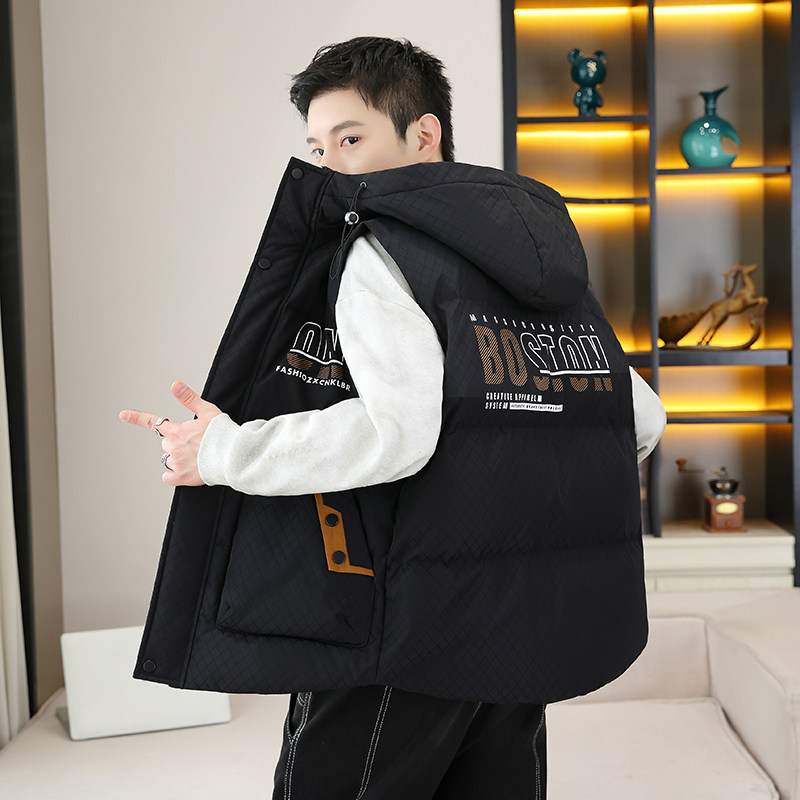 2025新款冬季马甲男青少年加厚棉服背心初中高中学生大童坎肩外套,男装,常规马甲,淘宝优惠券,粉丝福利购,淘宝优惠卷