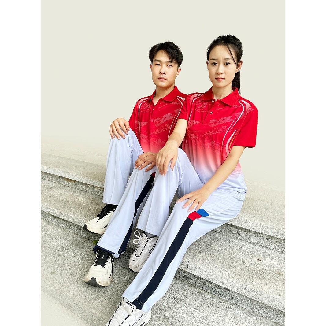 品牌折扣夏季运动服套装短袖长裤运动套装