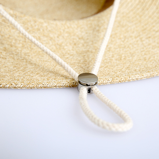 日系棉麻大檐渔夫帽子专用棉质防风绳可调节遮阳帽休闲百搭帽绳子