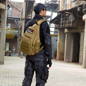 守护者户外单肩包大容量骑行背包旅行包IPAD战术胸包14寸电脑男包