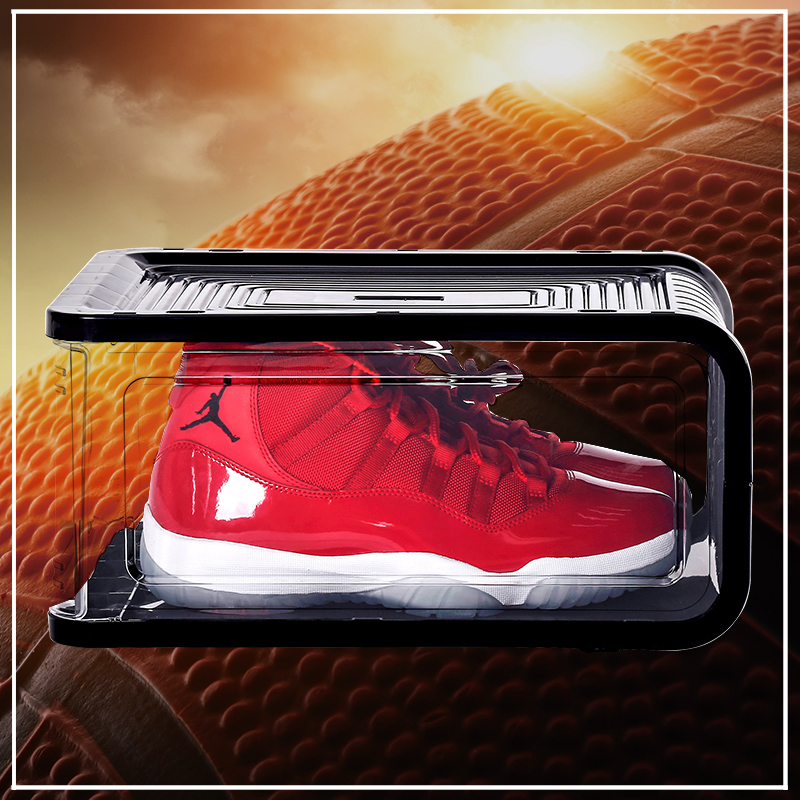 Ben aj chịu hộp giày lưu trữ trong suốt giày tạo tác khởi động xe cho thấy nam giày bóng rổ hộp lưu trữ đơn nạp