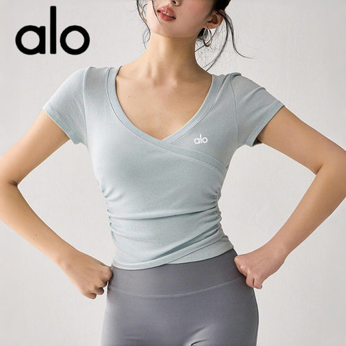 AIo瑜伽服上衣女夏季修身运动t恤
