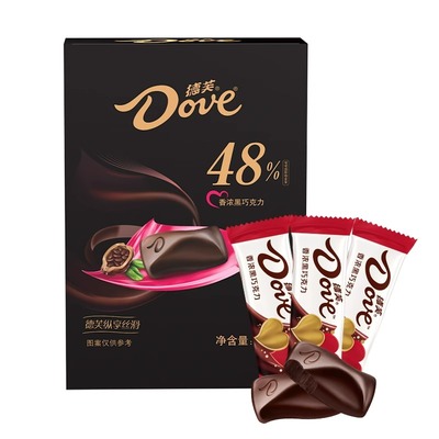 德芙香浓黑巧克力67.5g/盒纵享丝滑零食送女友