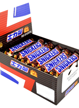 士力架花生夹心巧克力51gX24条起盒装大条装休闲食品喜糖散装批发