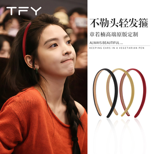 复古红色细边发箍女2026新款高级感头箍不勒头日常外戴洋气时尚