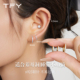 迷你养耳洞专用耳钉女睡觉免摘边缘独特耳骨钉锆石耳蜗钉耳环圈圈