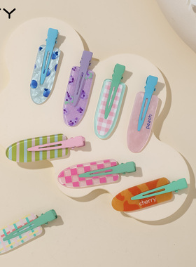 多巴胺无痕发夹鸭嘴发卡女2026新款可爱前额侧边刘海夹子bb夹头饰