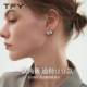 18k高级感精致独特气质 爆款 金色水滴豆豆耳钉女一款 两戴2026新款