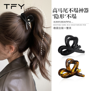 高马尾抓夹发夹女2026新款高端鲨鱼夹小号发量少高级感时尚洋气
