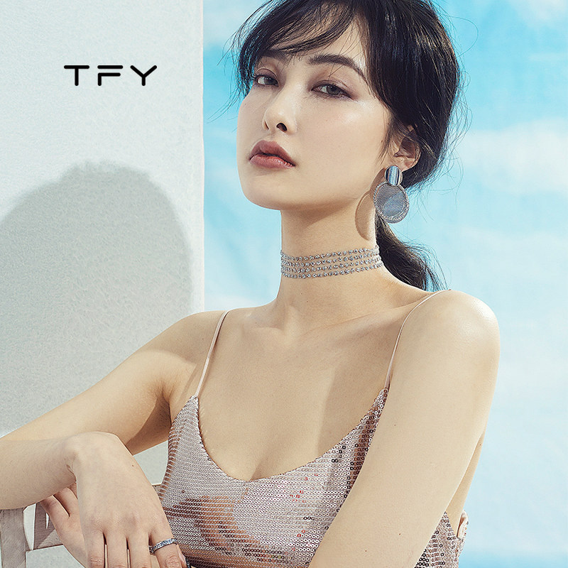 2022新款亮片颈链女短款锁骨链项圈颈带脖子饰品网红choker项链仙在类目 饰品/流行首饰/时尚饰品新, 项链中 - 来自Buy2taobao.com提供专业的淘宝代购服务