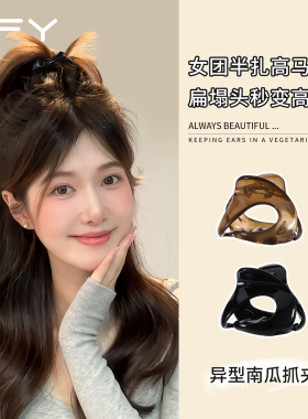 南瓜抓夹高马尾固定神器小号发夹女2026新款高端后脑勺盘发量多