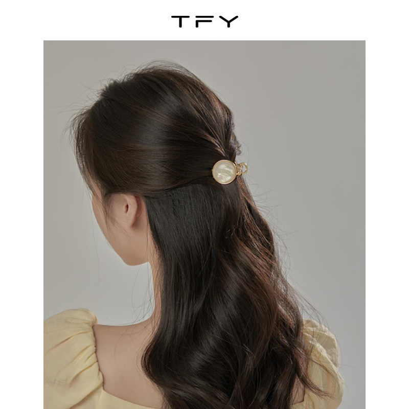 猫眼石迷你鲨鱼夹高级感半扎发