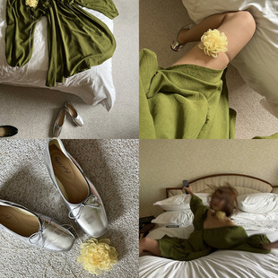 DINDI 独家原创朦胧感极细皮质绑带浪漫设计风颈花氛围感饰品