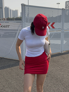 DINDI ji致高性价比高弹力半身短裙包臀半裙迷你一步裙针织百搭