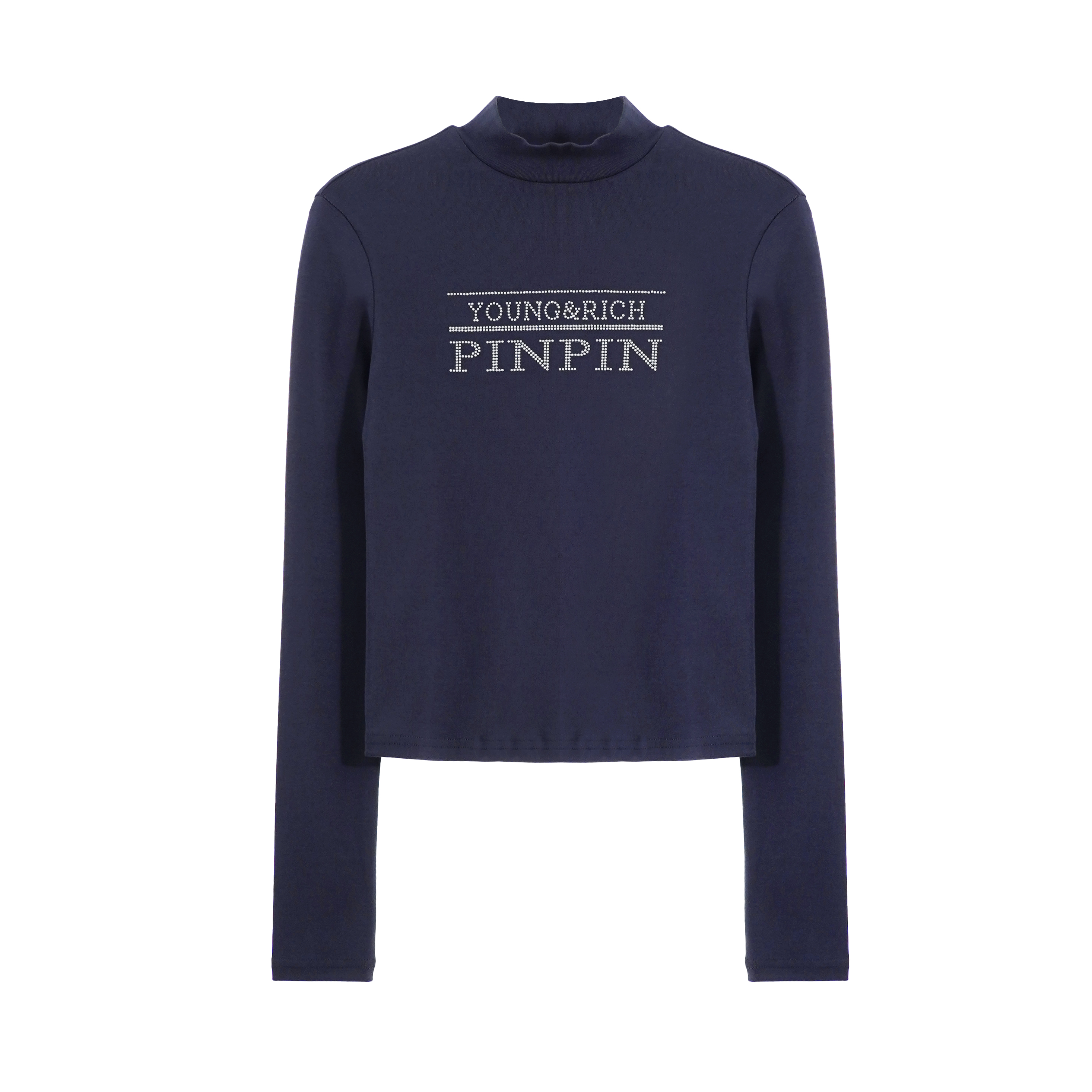 【昕怡粉丝专享】PINPINPLUS美式半高领修身打底衫 3C60351FP