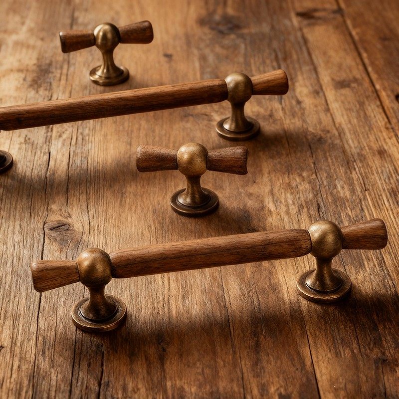 中古风黄铜拉手柜门橱柜抽屉把手衣柜门胡桃木复古古铜色长拉手,基础建材,小拉手,淘宝优惠券,粉丝福利购,淘宝优惠卷