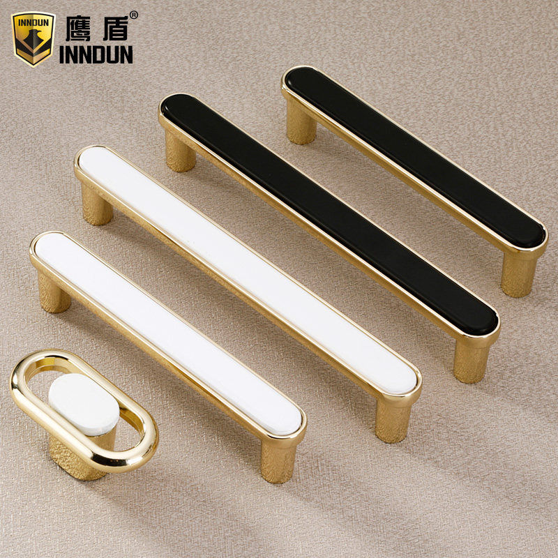 美式柜门拉手金色抽屉现代简约小拉手橱柜门把手轻奢北欧衣柜拉手