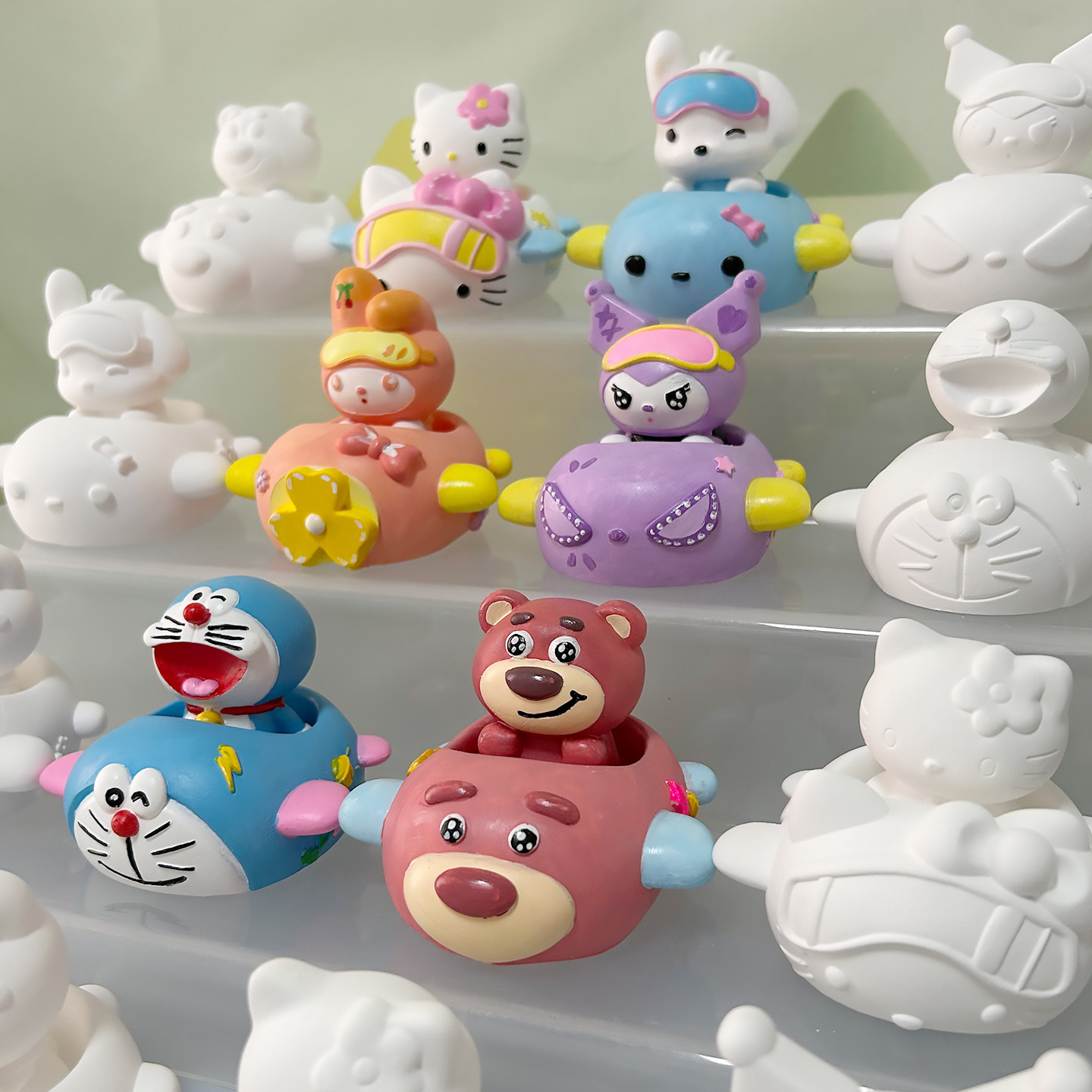 3d立体库洛米美乐蒂开飞机小石膏娃娃手工涂色石膏画玩具香薰摆件,玩具/童车/益智/积木/模型,白模填色/模具彩绘/石膏娃娃,淘宝优惠券,粉丝福利购,淘宝优惠卷