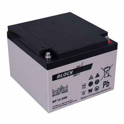 BLOCK 蓄电池 intAct BP12-26N 12V 26AH 免维护铅酸电池