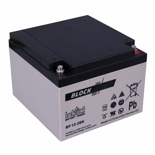 BLOCK 蓄电池 intAct BP12-26N 12V 26AH 免维护铅酸电池
