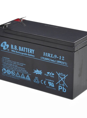 B.B.BATTERY蓄电池 HRL9-12 12V,36WPC/15min/1.30vpc/25°c 电池