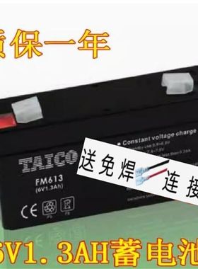 TAICO蓄电池 FM613 6V1.3AH 仪器仪表 医疗设备 应急电源电瓶