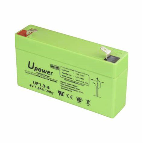 Upower蓄电池UP1.3-6 6V1.3AH/20HR免维护可充电蓄电池
