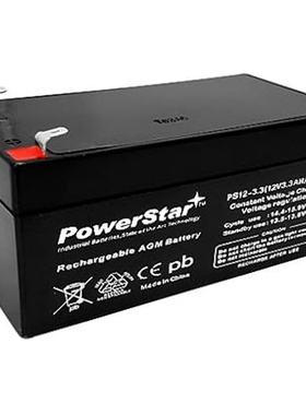 POWERSTAR蓄电池 PS12-3.3 12V3.3AH 20HR 免维护可充电电池