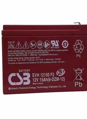 CSB BATTERY蓄电池 EVH12150 F2 12V15AH 6-DZM-12 免维护电池