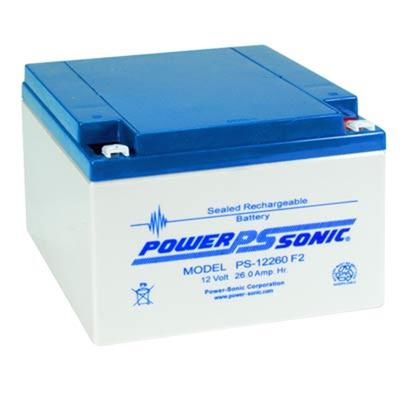 POWERSONIC 蓄电池 PS-12260 F2 12 Volt 26.0 Amp.hr 铅酸电池