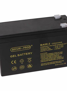 SECURI-PROD蓄电池 BA09-2 12V8AH/20HR 免维护可充电电池