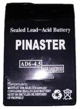 PINASTER蓄电池 6V4.5AH/20HR应急灯AD6-4.5 电子称 玩具车电瓶SN