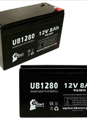 UPSTART蓄电池 UB1280 12V8AH 96WH免维护可充电电池