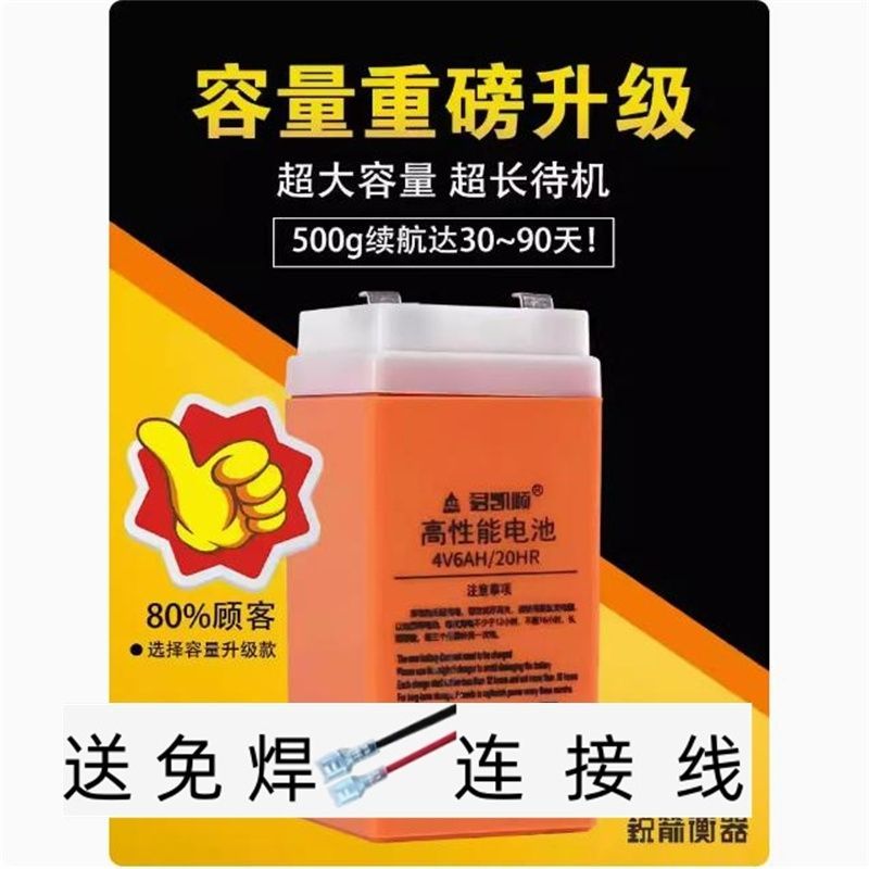 锐箭君凯顺电池4v6ah电子称蓄电